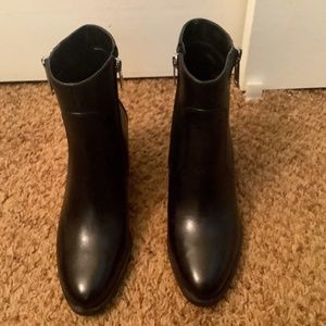 Black low mid shaft boot